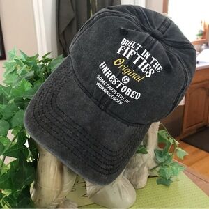 Classic “ Built in the Fifties “Charcoal Gray Brimmed Hat